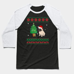 Pug Merry Xmas Ugly Christmas Baseball T-Shirt